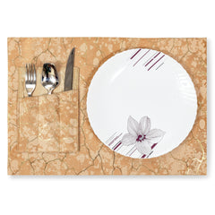 Golden Velvet 7 Piece Table Runner Set with Cutlery Holders by Alezam