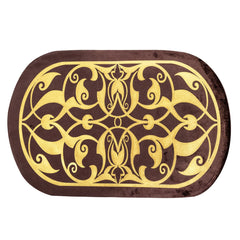 Elegant Brown Velvet Table Runner and Dining Mat Set 7 Pieces by Alezam