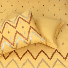 King Size Embroidered Cotton Bed Sheet with 4 Pillow Covers