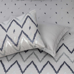 Alezam 05 Pcs Cotton Bed Sheet Set Embroidered King Size with Pillows