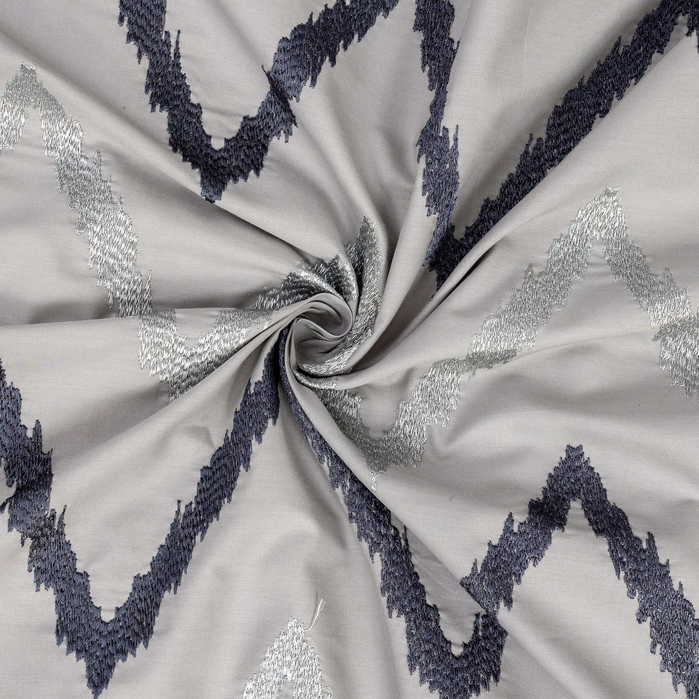 Alezam 05 Pcs Cotton Bed Sheet Set Embroidered King Size with Pillows