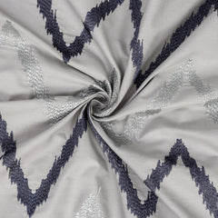 Alezam 05 Pcs Cotton Bed Sheet Set Embroidered King Size with Pillows