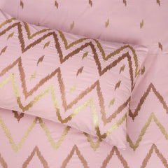 Embroidered Cotton Bed Sheet Set King Size with 4 Pillows