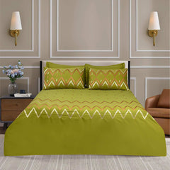 Premium King Size Embroidered Cotton Bed Sheet with 4 Pillow Covers