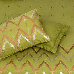 Premium King Size Embroidered Cotton Bed Sheet with 4 Pillow Covers