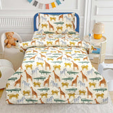 Kids Safari Animal Bedding Set with Pillow Cover and Comforter by Alezam
