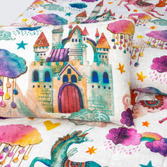 Magical Unicorn Kids Bedding Cotton Comforter with Pillow Cover Pakistan