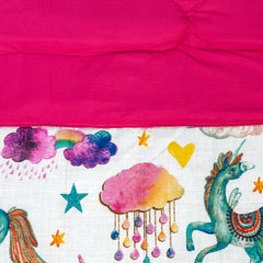 Magical Unicorn Kids Bedding Cotton Comforter with Pillow Cover Pakistan