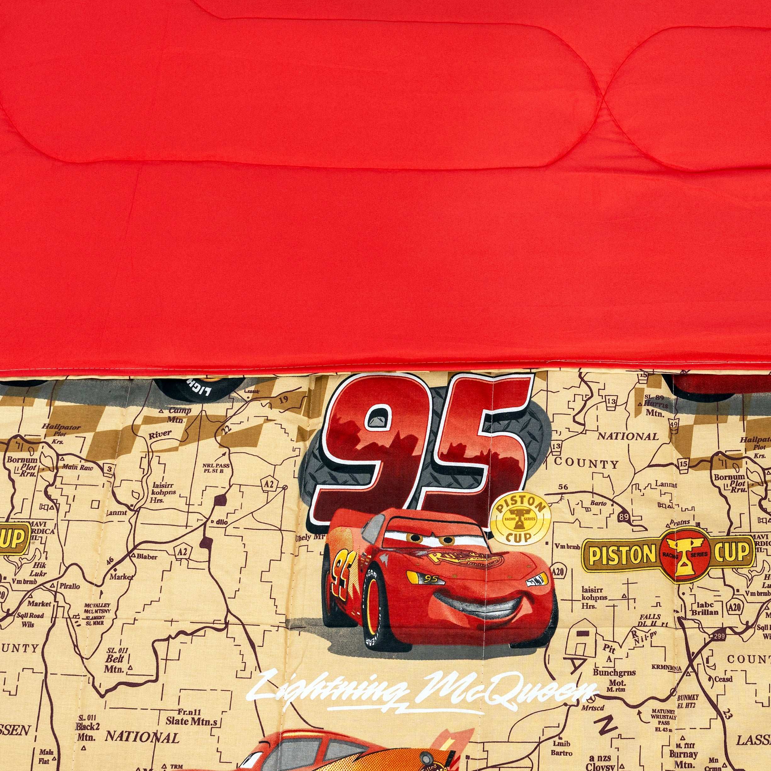 Alezam McQueen Kids Bedding Set Cotton Bed Sheet and Pillow Cover