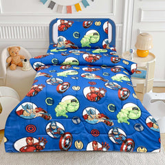 Boys Avengers Print Cotton Bed Sheet Set with Pillow and Comforter Online Pakistan