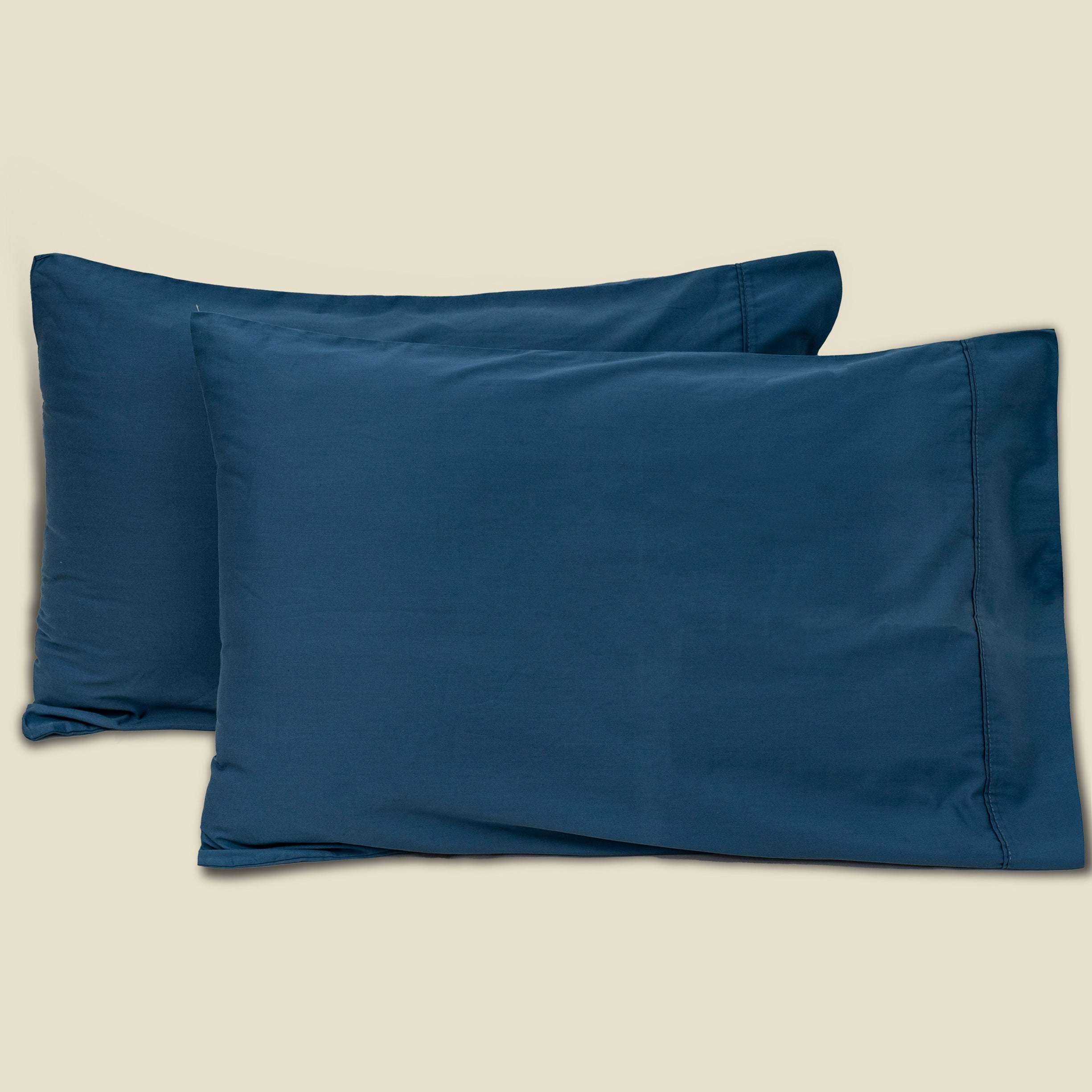 Premium Blue Cotton Satin Pillow Covers – Pack of 2