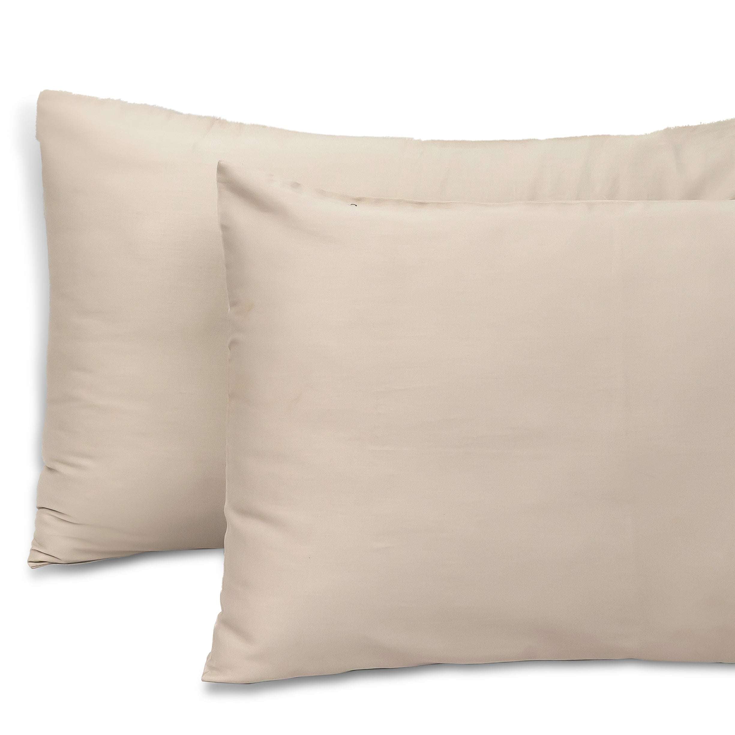 Soft Cotton Satin Pillow Covers for Bedroom by Alezam – Pack of 2