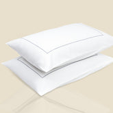 Luxury White Cotton Satin Pillow Covers 20x30 Size – Pack of 2