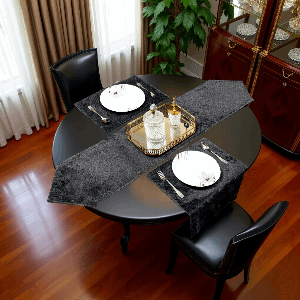 High Quality Table Runner with 2 Mats for Home Use