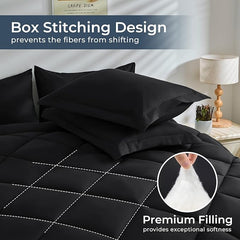 6-Piece Box-Style Bedding Set - Soft Quilt, Bedsheet & Pillowcases