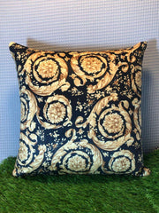 Luxury Golden Swirl Cushion Cover Classic Royal Theme