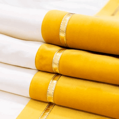 Premium Velvet Table Runner Orange & White – Soft, Stylish & Durable