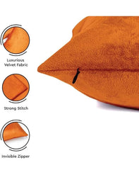 Premium Velvet Cushion Cover Plain Without Filling 16x16 inches