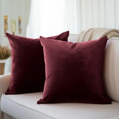 Premium Velvet Cushion Cover Plain Without Filling 16x16 inches