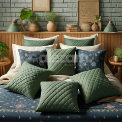 Premium Quilted Velvet Cushion Covers 16x16 inches