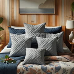 Premium Quilted Velvet Cushion Covers 16x16 inches