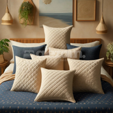 Premium Quilted Velvet Cushion Covers 16x16 inches