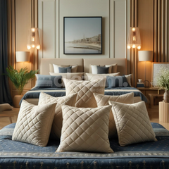 Premium Quilted Velvet Cushion Covers 16x16 inches