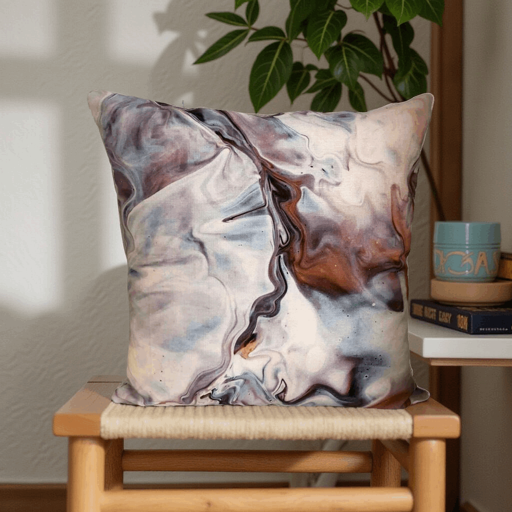 Marble Texture Cushion Cover 16x16 Inches Soft and Stylish Fabric