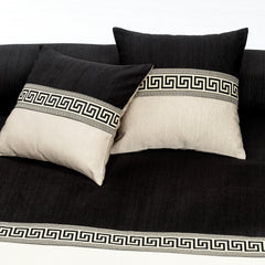 Jacquard Double Tone Skin and Black 5 Piece Bedsheet Set