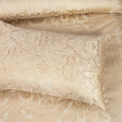 Luxury Satin Silk Jacquard Bed Sheet - 7 Pcs Skin King Size Bridal Set