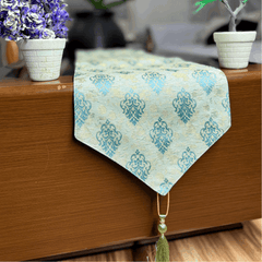 Luxury Table Runner Set with Tassel Edges for Home Decor