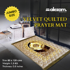Deluxe Velvet Quilted Prayer Mat Jumbo Size