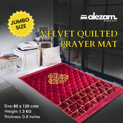 Luxury Velvet Quilted Prayer Mat Jumbo Size