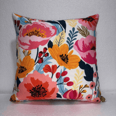 Spring Bloom Pillow Cover – Bright Floral Design for Living Room and Sofa 16x16