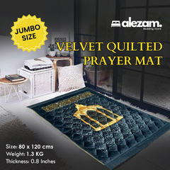 Elegant Jumbo Velvet Quilted Prayer Mat for Daily Use