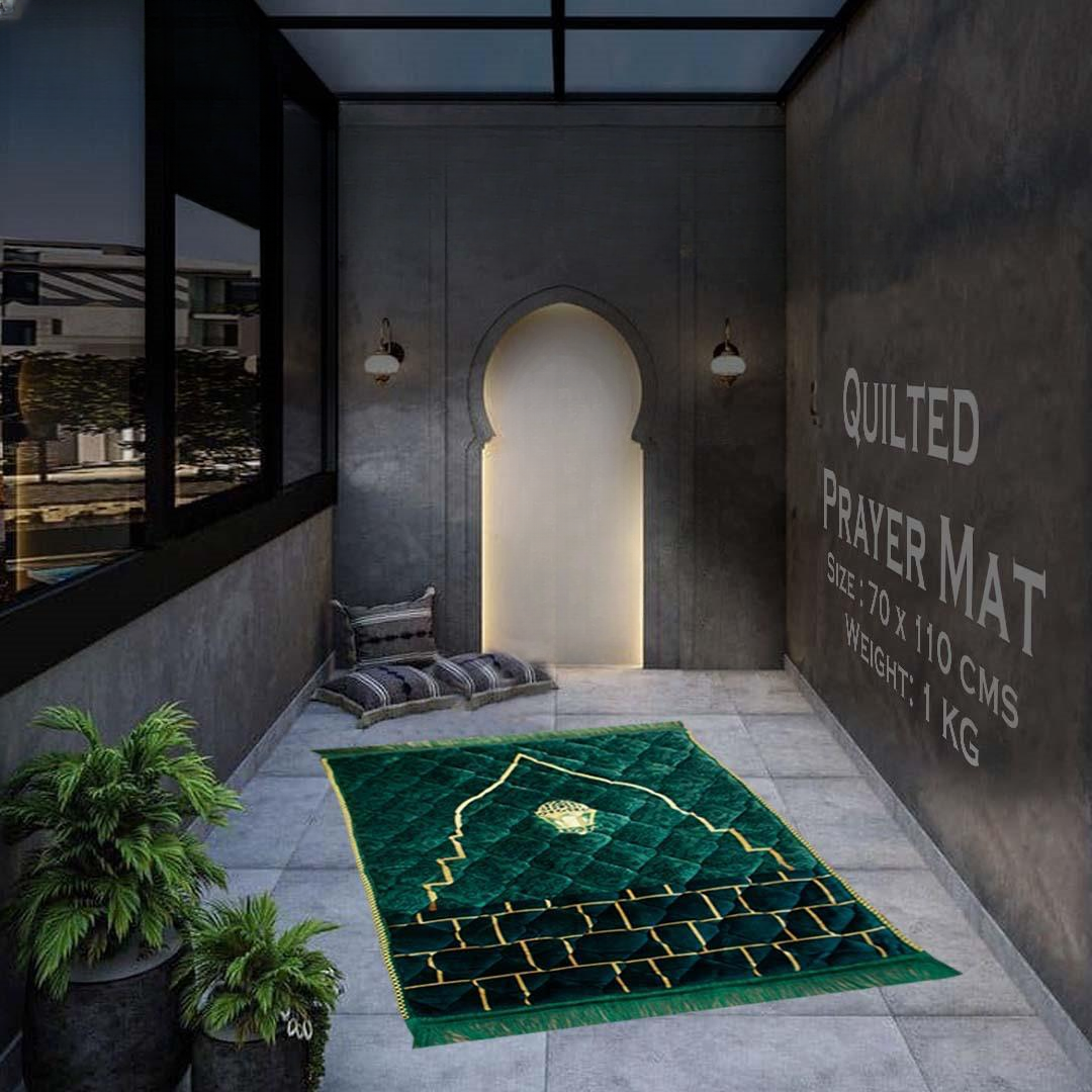 High-Quality Thick Quilted Namaz Mat for Ultimate Support