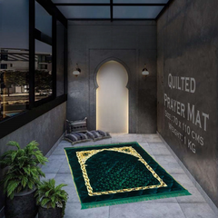 Premium Islamic Quilted Prayer Mat for Comfort