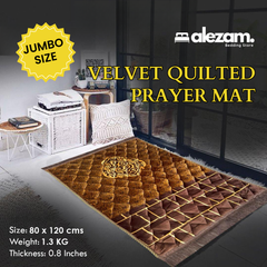 Elegant Design Velvet Quilted Prayer Mat Jumbo Size