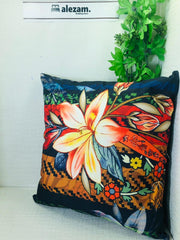 Elegant Floral Cushion Cover with Digital Print 16x16 Inches