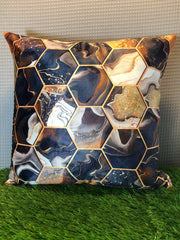 Premium Quality Printed Cushion Cover with Abstract Marble Texture