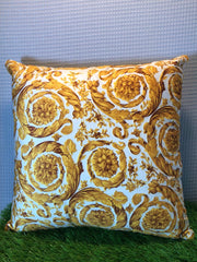 Vintage Victorian Cushion Cover Ornate Floral Print by Alezam