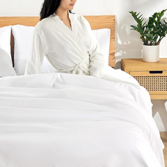 Super Soft King Size White Bed Sheet 3 Pieces Set by Alezam