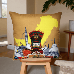 Traditional Cultural Print Cushion Cover 16x16 Inches Premium Quality